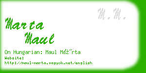 marta maul business card